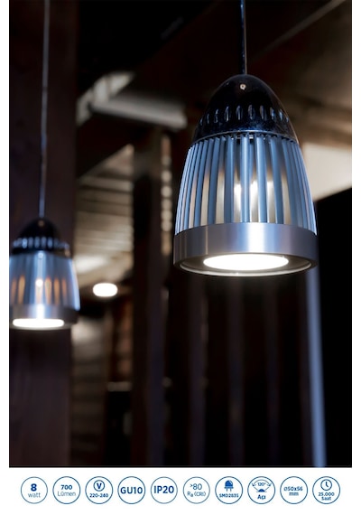 Rtl11103-10 Rother Gu10 Led Spot Ampul 8w 700 Lümen 6000k Beyaz Işık Enerji Tasarruflu Ampul 10 Adet