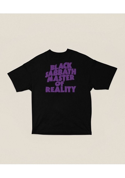 Black Sabbath Master Of Reality Yazılı Unisex Oversize Müzik Grub Siyah