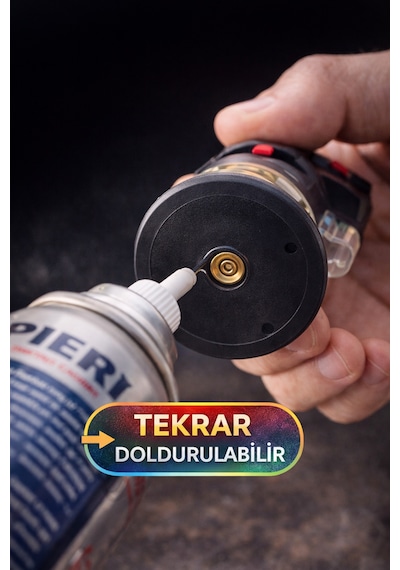 Turbo Torch Pürmüzlü Çakmak 1300 C Jet Alev Gaz Ayarlı Kilitli Doldurulabilir Torch Çakmak