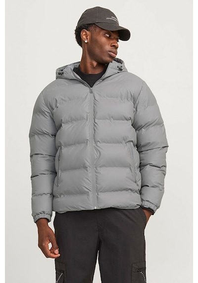 Jack & Jones Erkek Şişme Mont Gri