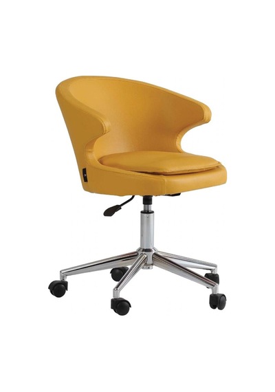 Koket Sarı Deri Çalışma Koltuğu Sarı Koket Sarı Deri Çalışma Koltuğu Sarı
