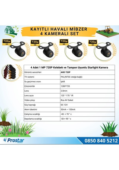 Kayıtlı Ahd Mibzer Havalı Tohum Makinesi 4 Kameralı 7 İnç Monitö