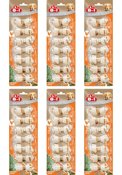 8in1 Delights Bone Köpekler İçin Tavuklu Ağız Bakım Kemiği 6 x 7’li