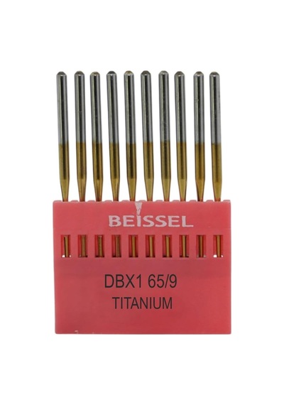 Lexroo Dbx1 Sanayi Tipi Düz Makine İnce Dipli İğne 9/65 Numara Altın Ses Uçlu 10 Adet 1 Paket