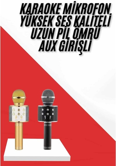 Karaoke - 424 - Mikrofon Dahili Hoparlörlü Sd-usb-aux Girişli - Flzdgnkr - Bluetooth Hoparlör