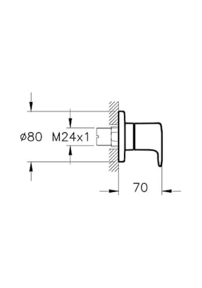 Root Round A42730 Ankastre Stop Valf, Sıva Üstü, Krom