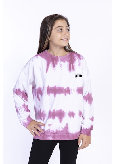 Toontoy Kız Çocuk Batik Desenli Sweatshirt Vişne
