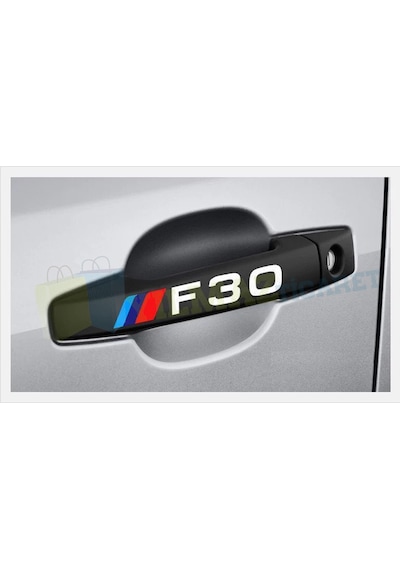 Bmw M Logo Kapı Kolu Oto Sticker E46 E90 E60 E39 E36 F30 F10 E70 10 X 1,7 Cm