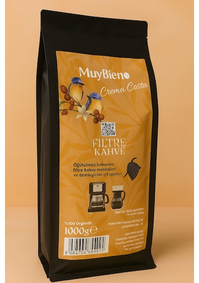 Crema Costa Filtre 1000 Gr Çekirdek Kahve Çekirdek Kahve