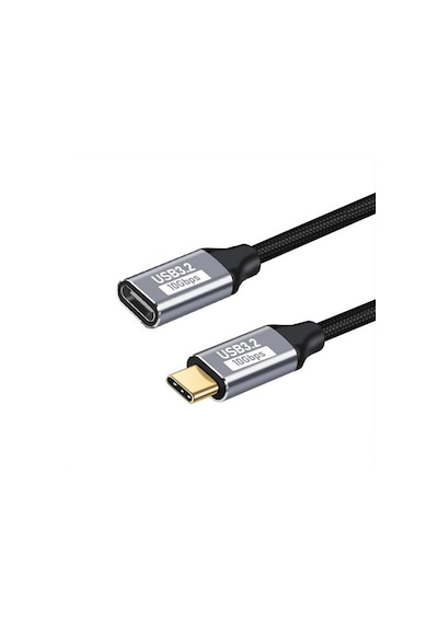 Coofbe Örgü Kablo 1mt Type-c Uzatma Kablosu 10gbps Veri Ve Görüntü Aktarım 5a Pd Hızlı Şarj Kablo