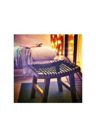 Ikea Stackholmen Bahçe Taburesi, Açık Kahverengi, 48x35x43 Cm