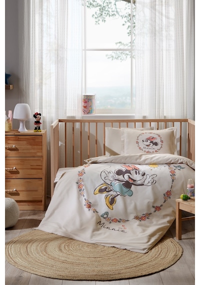 Özdilek Minnie Mouse Sunshine Disney Lisanslı Bebek Nevresim Takımı Krem