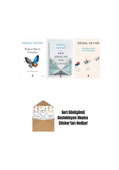 Kemal Sayar 3 Kitap Set Ruhun Derin Yaraları + Okuma Sticker'ları
