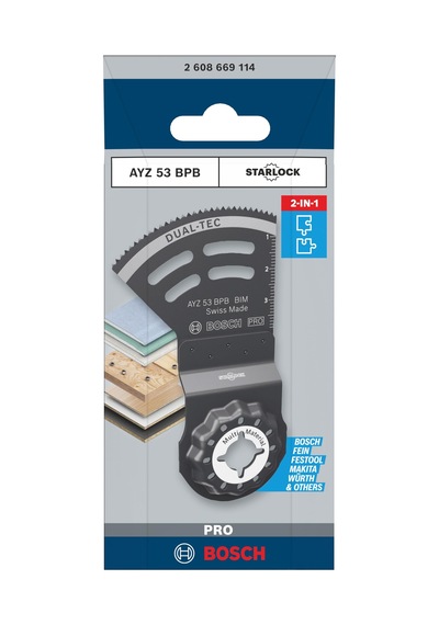 Bosch 1x Pro Ayz 53 Bpb Dual-tec Bıçak Alçıpan Panel, Çivili Ahşap, Genişlik 53 Mm, Professional Aksesuar Çok Fonksiyonlu Makine