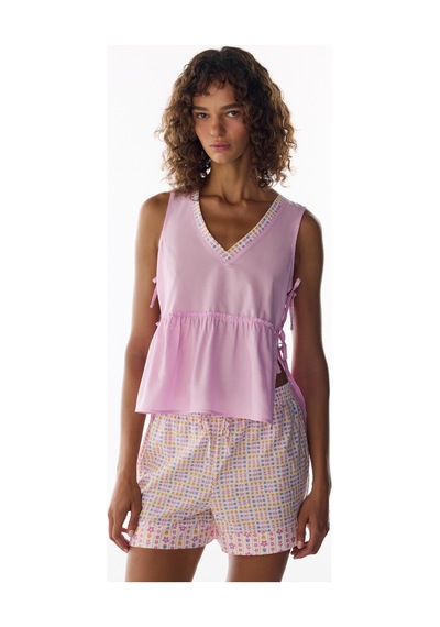 Penti Lila Flora Atlet Pijama Üstü