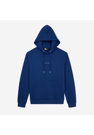 The Kooples Erkek Kapüşonlu Baskılı Mavi Sweatshırt