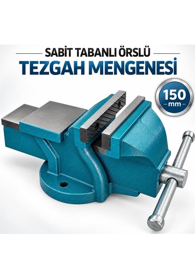 Tr Hd21150 Tezgah Mengenesi Sabit Tabanlı Örslü 150 Mm Maksimum 14 Cm Ağız Açıklığı Ağır Hizmet Tipi