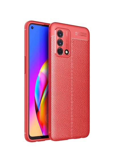 Newface Oppo A74 4g Kılıf Auto Focus Kapak - Kırmızı Düz Renkli