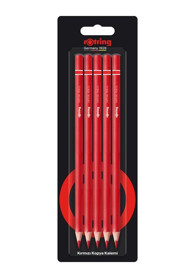 Rotring Kırmızı Kopya Kalemi 5'li Blister