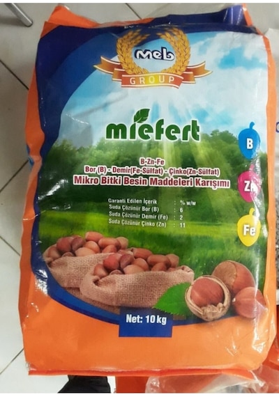 5 Adet Miefert Bzn Fe Mikro Bitki Besin Maddeleri Karışımı Gübre 5 X 10 Kg