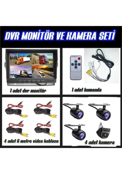 Okul Servis Kamera Sistemi 7 Inç Kayıt Yapabilen Ekran