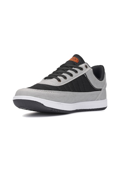 Günlük Erkek Sneaker Bağcıklı Hafif Rahat Fileli Hava Alabilen Yürüyüş Spor Ayakkabısı 014 Buz - Gri - Siyah