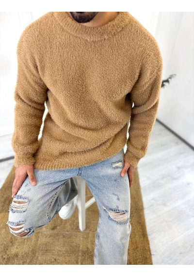 Elku Moda Kazak Oversize Tüylenmez Polar Kazak Bol Kesim Naturel Pamuk Rahat Kesim Salaş Peluş Kazak Taba Elku Moda Kazak Oversize Tüylenmez Polar Kazak Bol Kesim Naturel Pamuk Rahat Kesim Salaş Peluş Kazak Taba