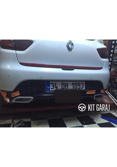 Renault Clio Egzoz Görünümlü Difüzör Plastik Boyasız