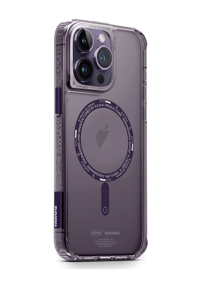 Apple Uyumlu iPhone 14 Pro Kılıf Skinarma Şeffaf Airbag Tasarımlı Magsafe Şarj Özellikli Saido Kapak