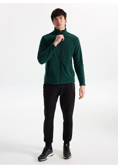 Discovery Expedition D5wm-swt3301 Yeşil Dik Basic Erkek Polar Sweatshırt Koyu Yeşil