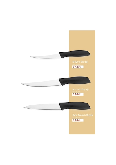 Schafer Quick Chef Bıçak Seti 10 Parça-siyah Çok Renkli