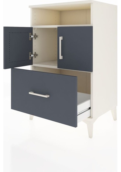 Hyperion Komodin 2 Raflı Tek Çekmeceli 2 Kapaklı 60x44x96 Ayt... Aytaşı