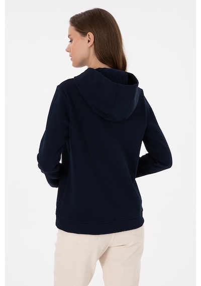 U.S. Polo Assn. Kadın Lacivert Basic Kapüşonlu Sweatshirt 50289536-VR033