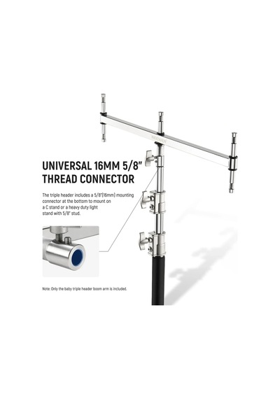Neewer Ua005 Üçlü Başlık Profesyonel Stüdyo Işık Ve Aksesuar Taşıyıcı Boom Kolu