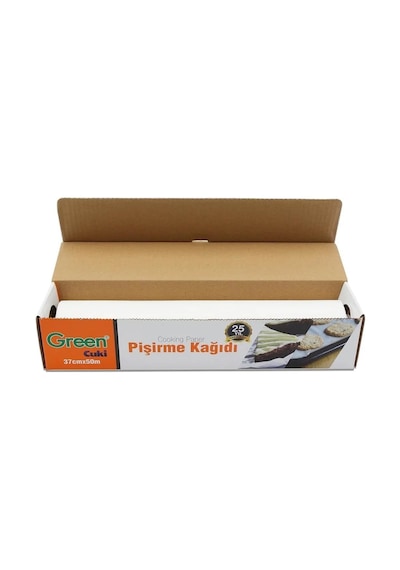 Green Cuki Yağlı Fırın Tepsi Pişirme Kızarma Kağıdı - 37 CM x 50 Metre - 3 Kutu