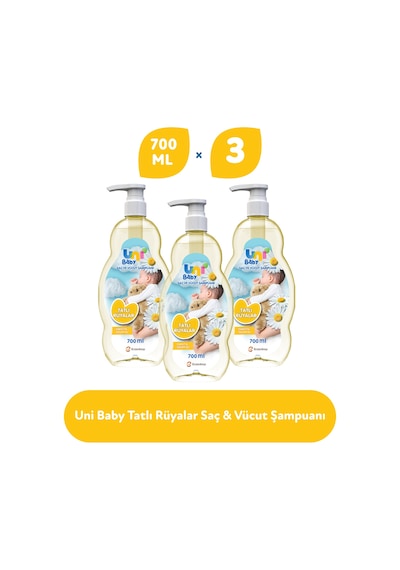 Uni Baby Tatlı Rüyalar Şampuanı 3 x 700 ML