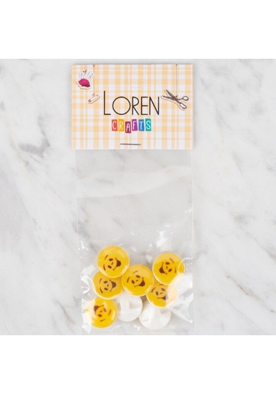 Loren Crafts 8 Li Sarı Düğme - 671