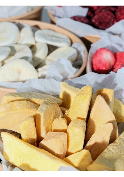 Freeze Dried Tadım Paketi 5'li - Çilek Mango Muz Kavun Böğürtlen Kuru Meyve Cipsi Seti 10 G
