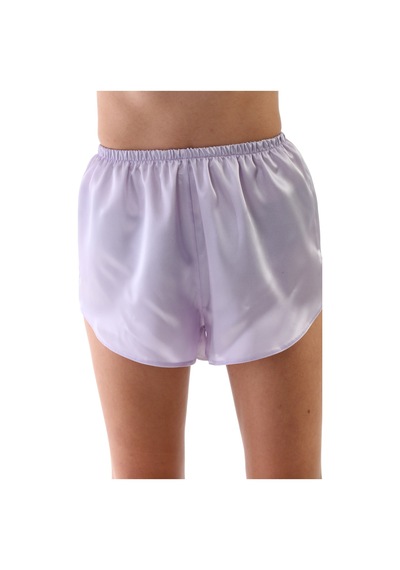 Lila Saten Omuz Bağlamalı Kadın Askılı Pijama Takımı Mor