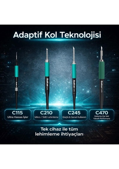 Bakon Bk212 Profesyonel Pid Kontrollü Lehimleme İstasyonu 180w