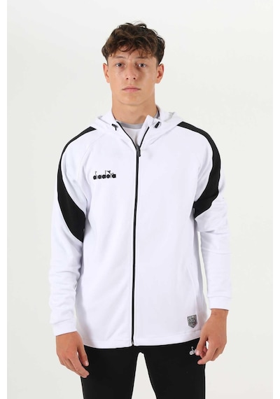 Diadora Satürn Kamp Eşofmanı Kapşonlu Tek Üst Beyaz