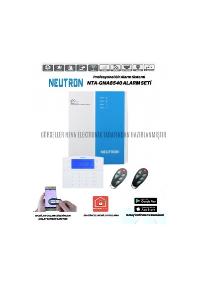 Neutron Nta-Gna8545 Gsm Gprs Pstn Kablolu Kablosuz Alarm Seti Pır Mk Hariç