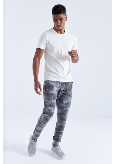 Tommy Life Kamuflaj Desenli Gri Melanj Erkek Eşofman Alt T05er-84754 001