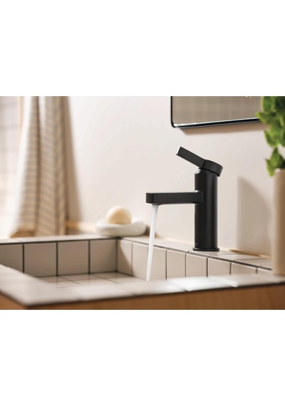 Moen Beric Mat Siyah Modern Tek Kolu Tek Delikli Banyo Bataryası Diğer