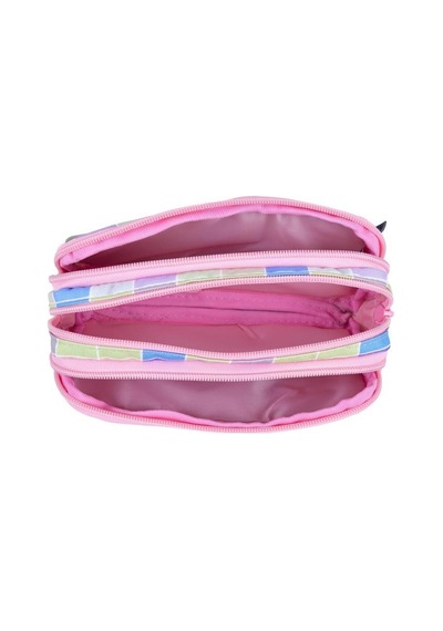 Gap Kalem Çantası Oval Üç Bölme Pembe 12803 Çok Renkli