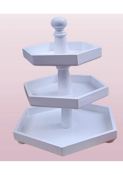 Hobi Adn Dekoratif Sunumluk Kuruyemişlik Ahşap Mdf Parlak Beyaz Model El Yapım