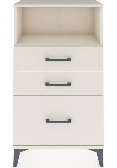 Arges Komodin Tek Raflı 3 Çekmeceli 60x30x106 Aytaşı-aytaşı Aytaşı