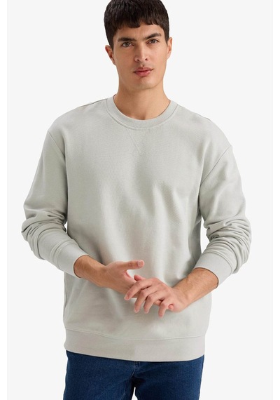 Defacto %100 Pamuk Basic Sweatshirt E8339ax26spgn1255 Yeşil-gn1255