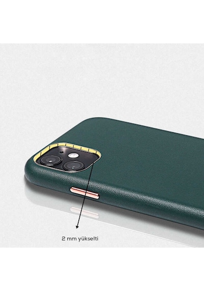 Apple Uyumlu iPhone 7 Plus Kılıf Eyzi Kadife Iç Yüzey Suni Deri Kılıf