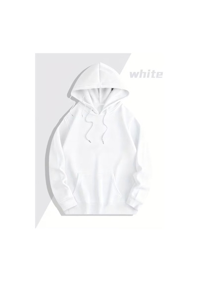 Nevermind Sevgili Kombini Oversize Hoodie Korku Gülüşü Baskılı 3 İplik Un Beyaz